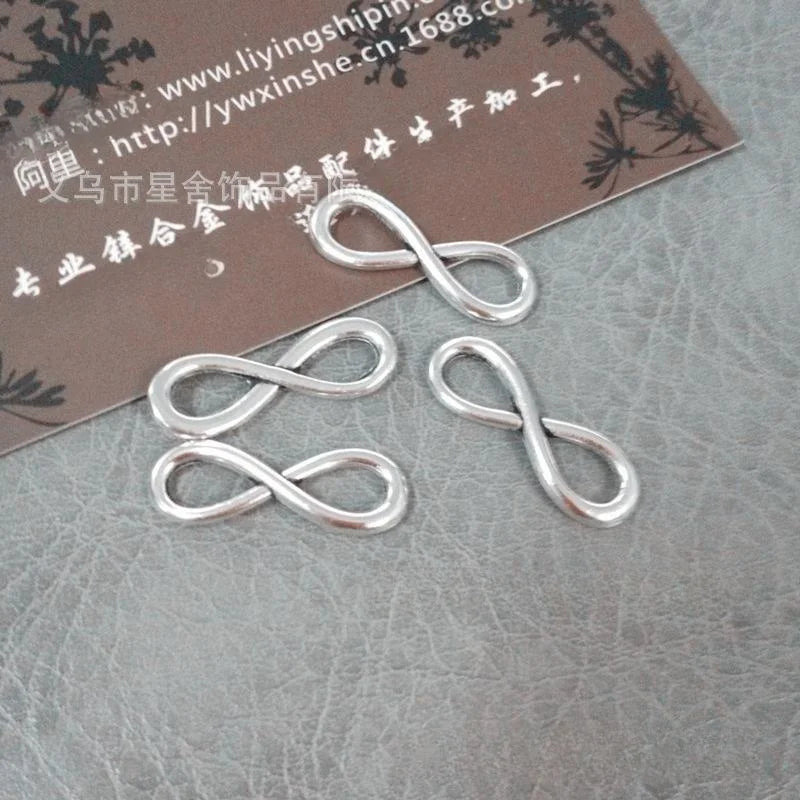 24x9MM Zinc Alloy Number Charm Pendant for DIY Necklace Bracelet Jewelry Making