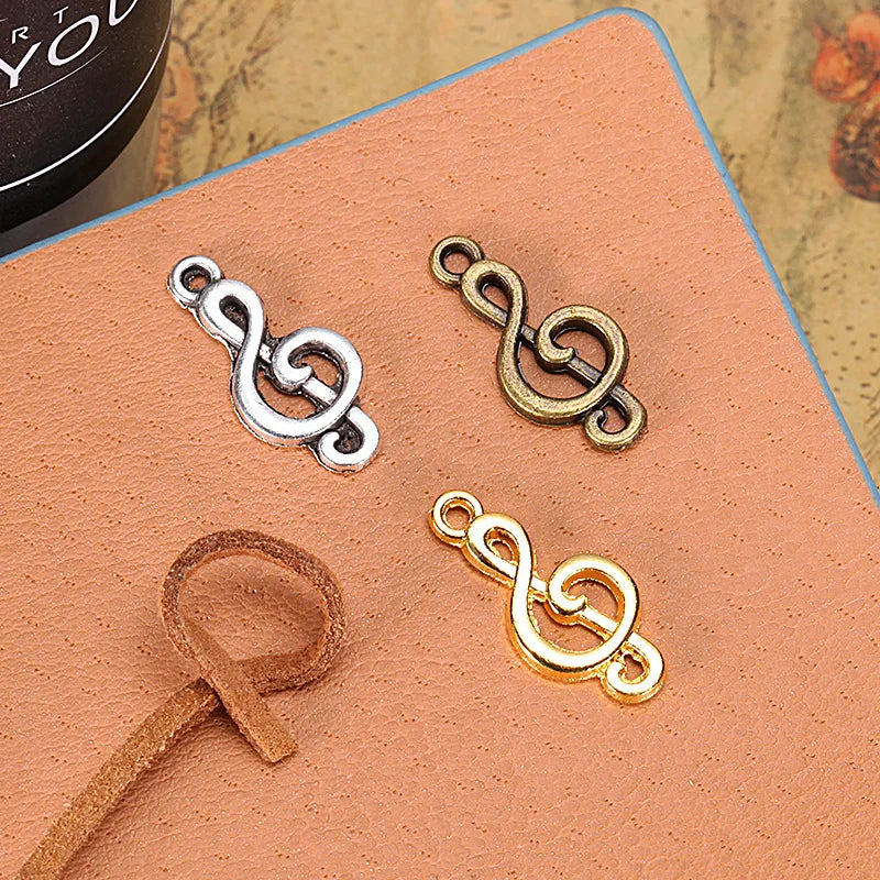23x11MM Zinc Alloy Musical Note Charm Pendant for DIY Necklace Bracelet Jewelry Making