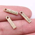 15x4mm 0.5g Antique Gold Zinc Alloy handmade Letter Charm Pendant for DIY Jewelry Making