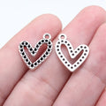 17x15mm 0.85g Antique Silver Zinc Alloy Heart Charm Pendant for DIY Necklace Bracelet Jewelry Making