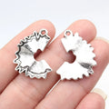 26x19mm 2.3g Multicolor Zinc Alloy Wrinkle Earring Charms Pendant for DIY Earrings Jewelry Making