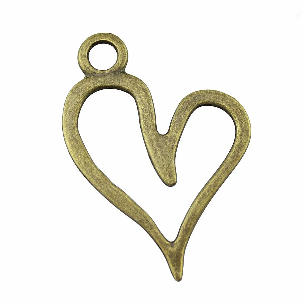 66x46mm 9.5g Multicolor Zinc Alloy Large Heart Charm Pendant for DIY Necklace Bracelet Making