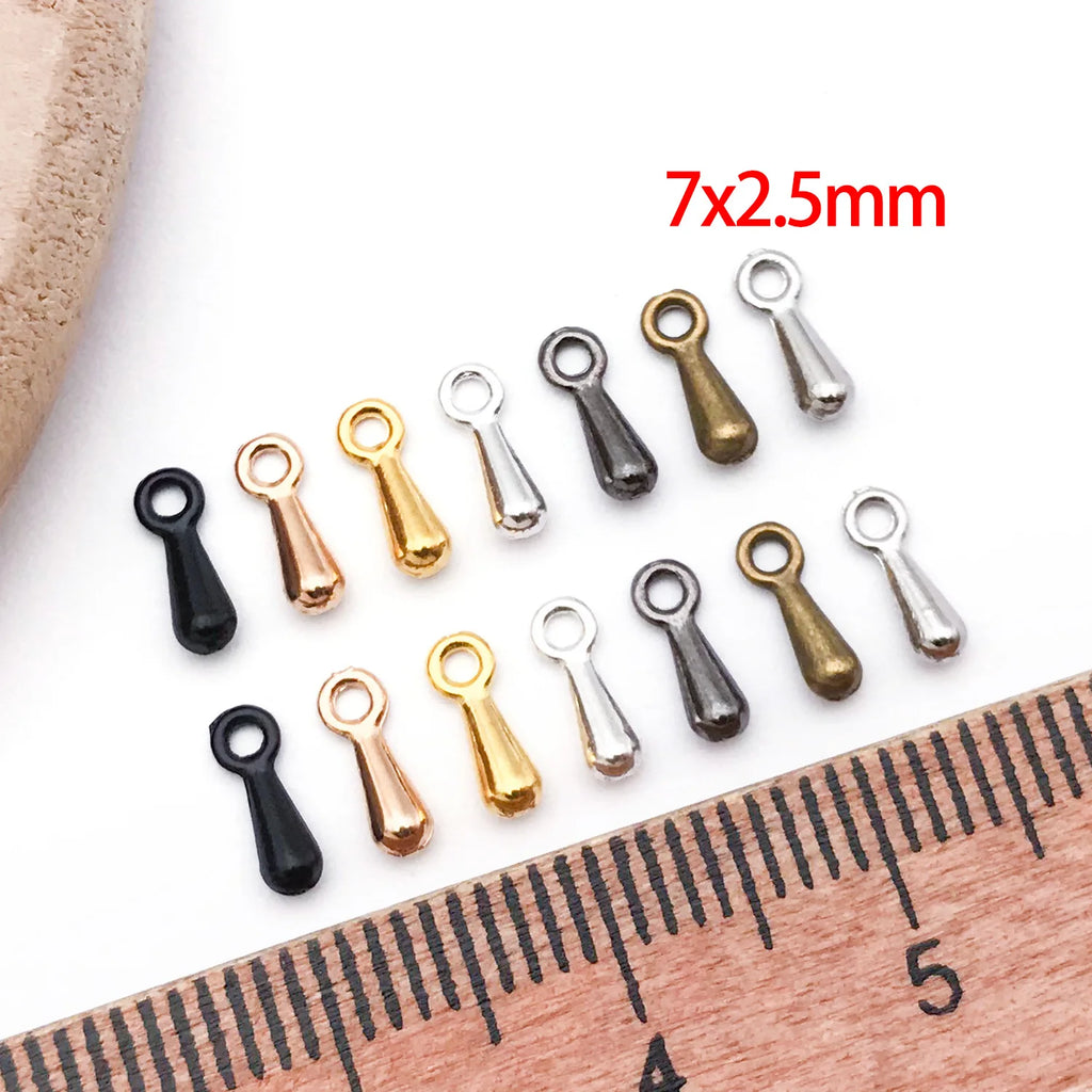 Zinc Alloy Extension Chain with Water Drop Charm for DIY Bracelet Necklace Making