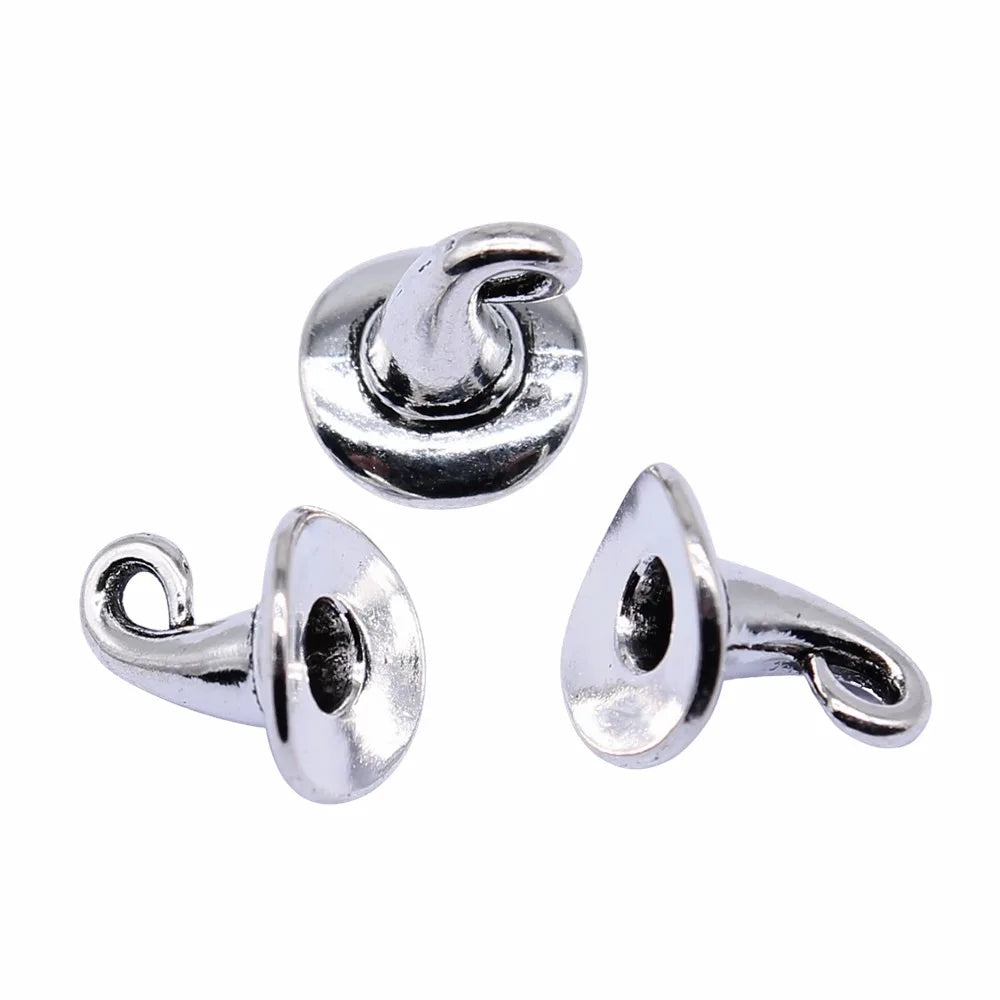 10x10mm 1.2g Antique Silver Zinc Alloy Wizard Hat Charm Pendant for DIY Necklace Bracelet Making