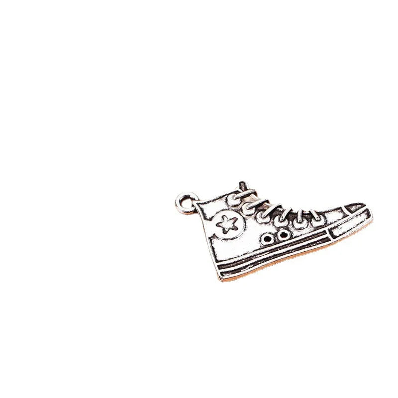 29x18MM Antique Silver Zinc Alloy Sneaker Charm Pendant for DIY Necklace Bracelet Jewelry Making
