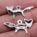 15x29mm 1g Antique Silver Zinc Alloy Fox Charm Pendant for DIY Necklace Bracelet Jewelry Making