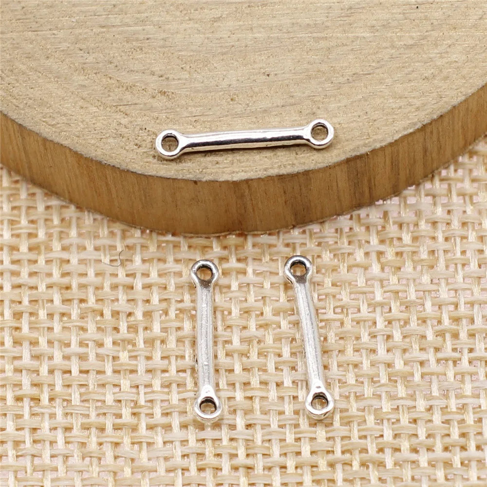 2x15mm 0.2g Multicolor Zinc Alloy Slim Bar Connector Charm for DIY Bracelet Necklace Jewelry Making