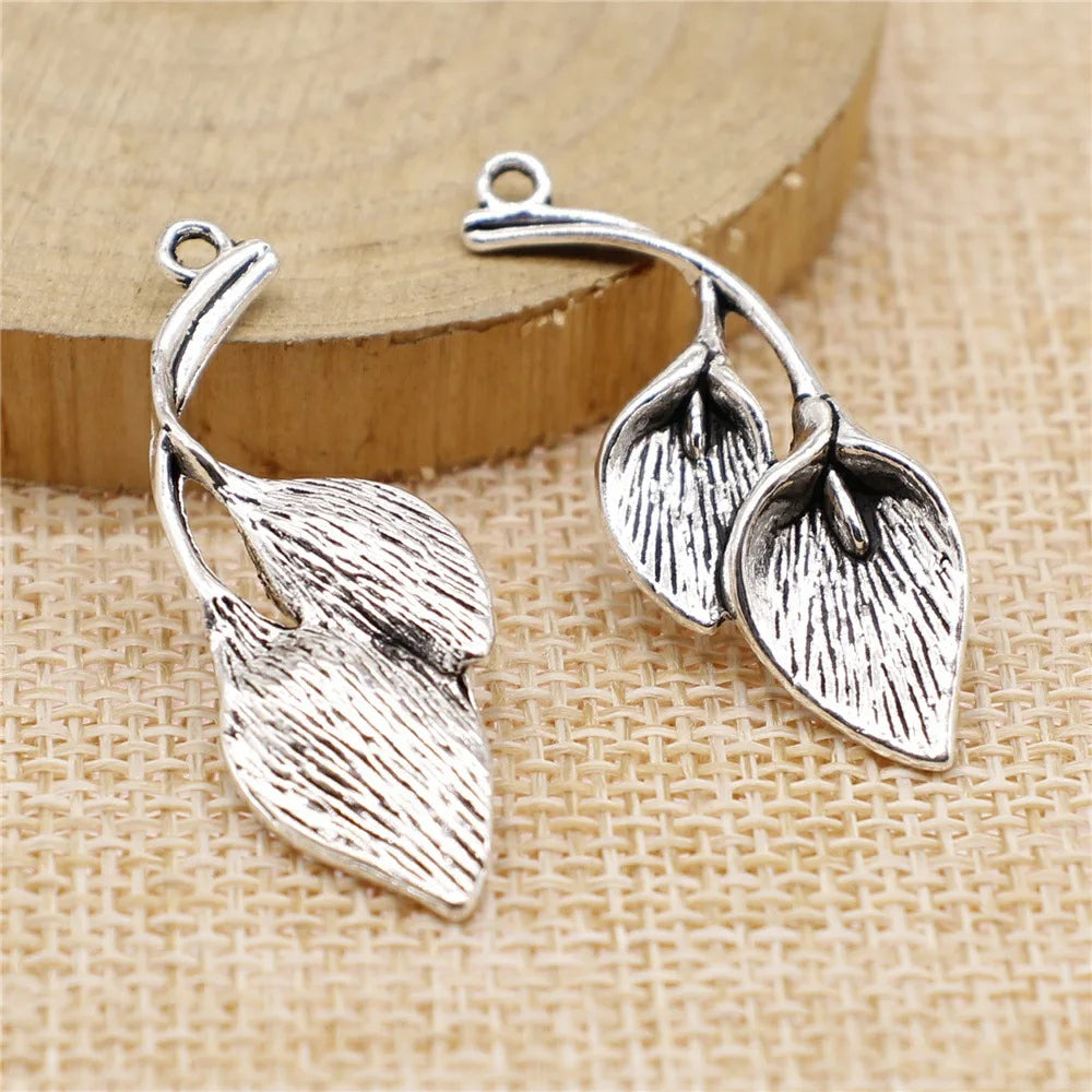 40x14mm 2.6g Multicolor Zinc Alloy Calla Lily Flower Charm Pendant for DIY Jewelry Making
