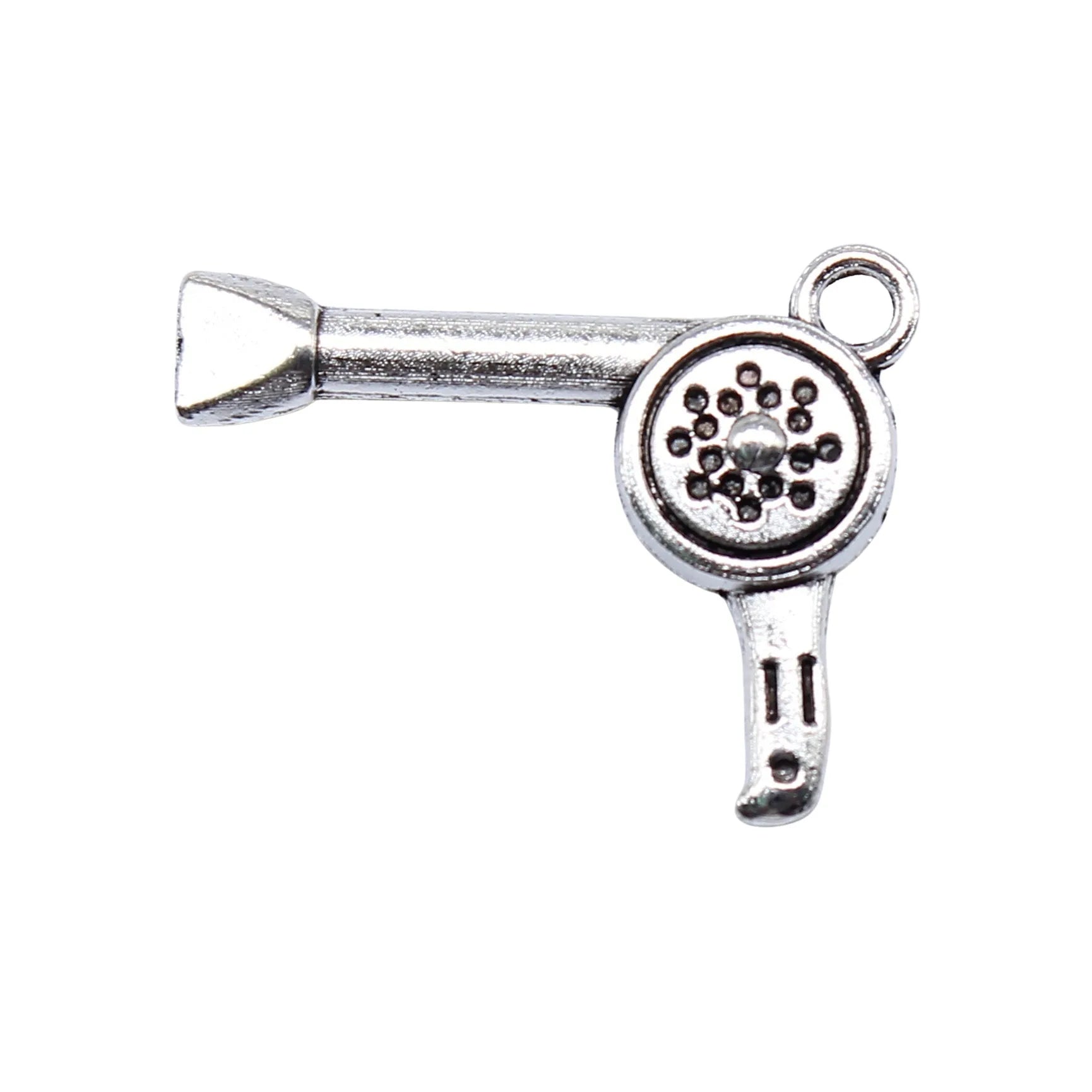 17x21mm 1.4g Antique Silver Zinc Alloy Hair Dryer Charm Pendant for DIY Bracelet Necklace Making