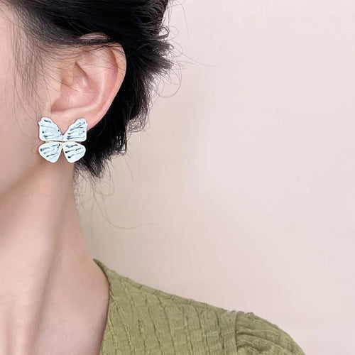 Original Design Alloy Butterfly Stud Earrings New Chinese Floral Geometric Fashion Jewelry