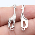 30x8mm 1.1g Antique Silver Tone Zinc Alloy Giraffe Connector Charm for DIY Bracelet Jewelry Making