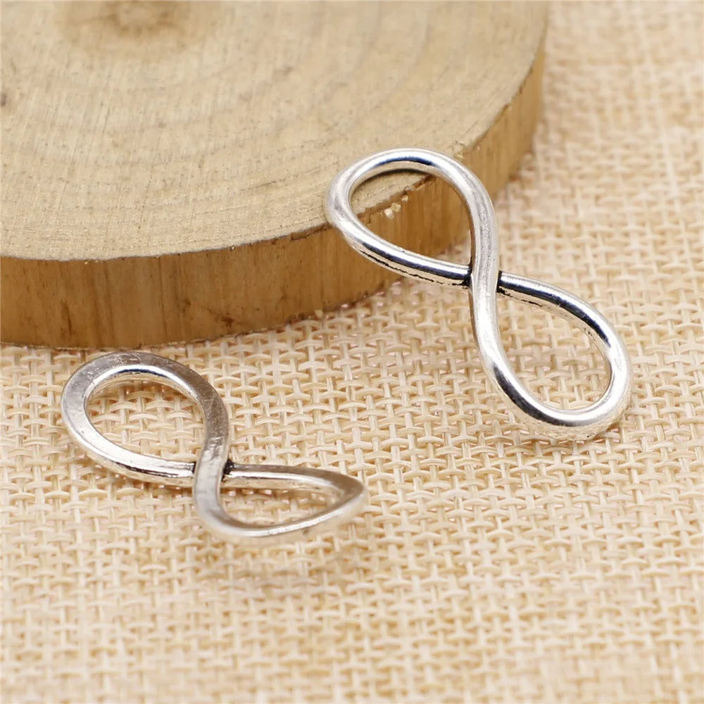30x12mm 1.5g Multicolor Zinc Alloy Infinity Symbol Connector Charm for DIY Bracelet Jewelry Making