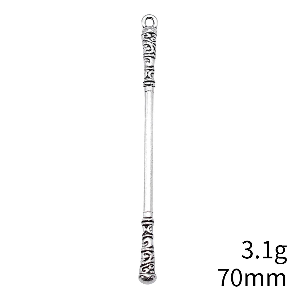 70mm 3.1g Antique Silver Zinc Alloy Sword Weapon Charm Pendant for COSPLAY DIY Jewelry Making