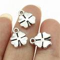 12x9mm 0.6g Multicolor Zinc Alloy Four Leaf Clover charm pendant for DIY bracelet necklace making