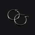 Elegant Smooth Round Alloy Hoop Stud & Clip On No Piercing Minimalist Metal Circle Earrings