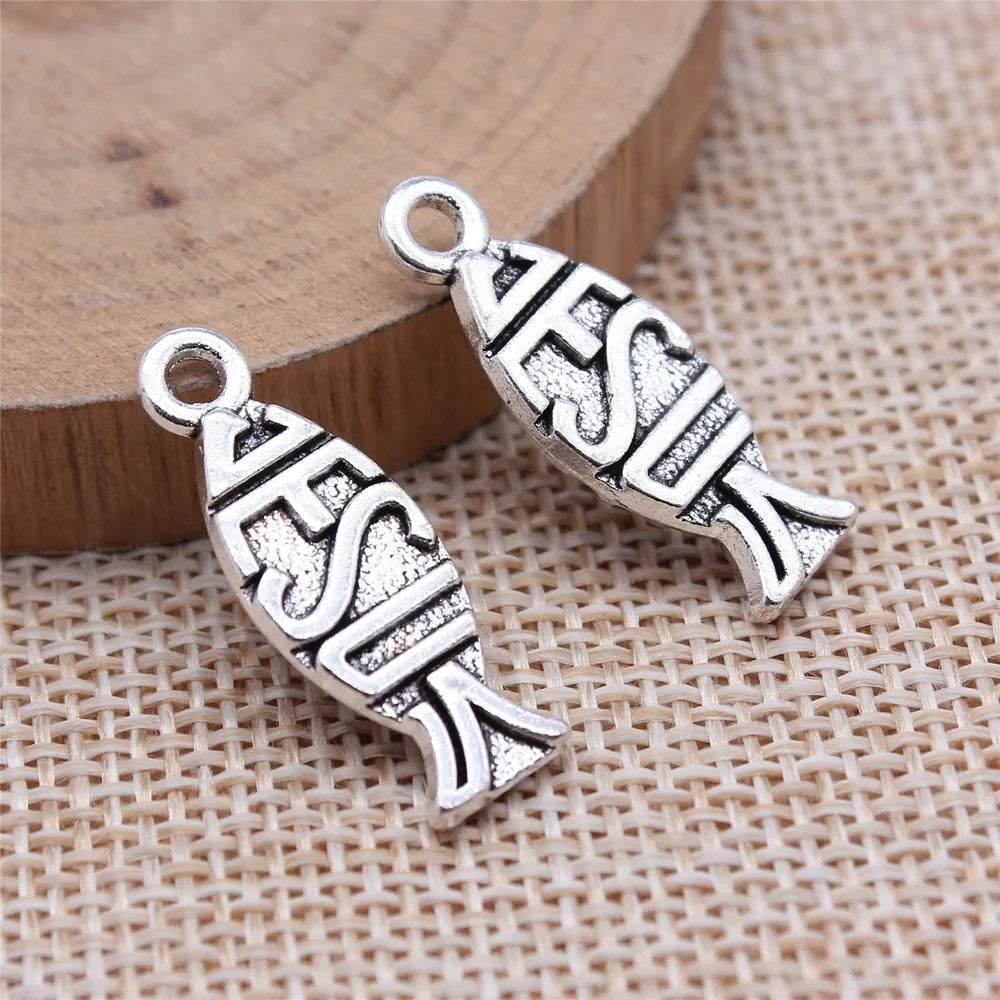 26x9mm 2g Antique Silver Zinc Alloy Fish Charm Pendant for DIY Necklace Bracelet Jewelry Making