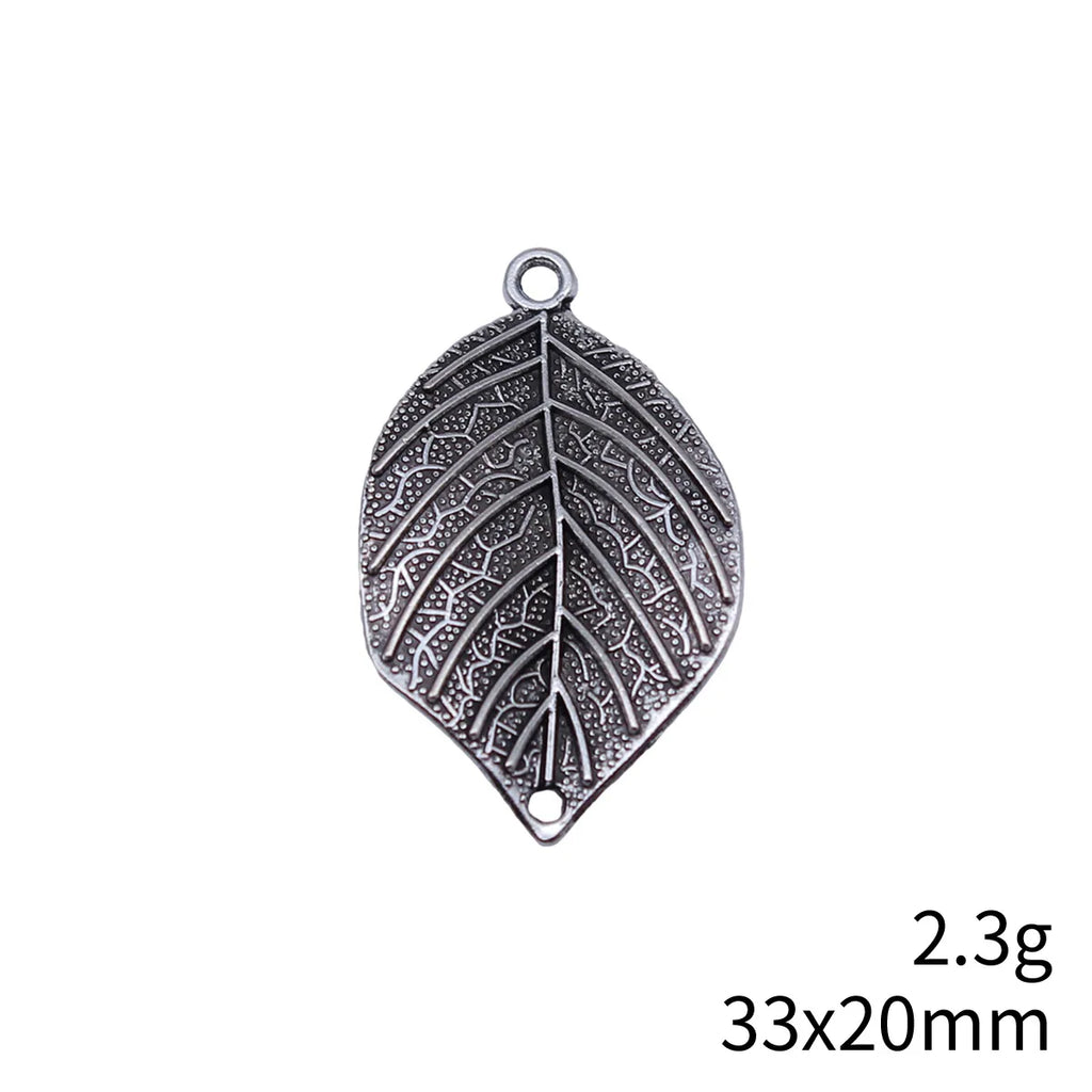 33x20mm 2.3g Multicolor Zinc Alloy Leaf Connector Charm for Necklace Bracelet Jewelry Making