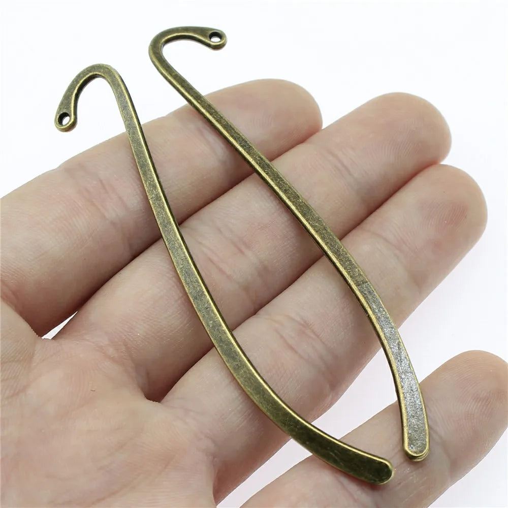 86mm 3.4g Multicolor Zinc Alloy Smooth Bookmark Blank Jewelry Findings for DIY Charm Bookmark Making