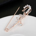 Luxury Double Butterfly Rhinestone Brooch Copper Alloy Zircon Lapel Pin Elegant Scarf Buckle Suit Accessory