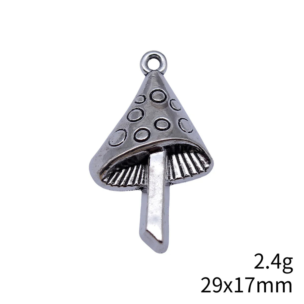 29x17mm 2.4g Multicolor Zinc Alloy Mushroom Charm Pendant for DIY Bracelet Necklace Jewelry Making
