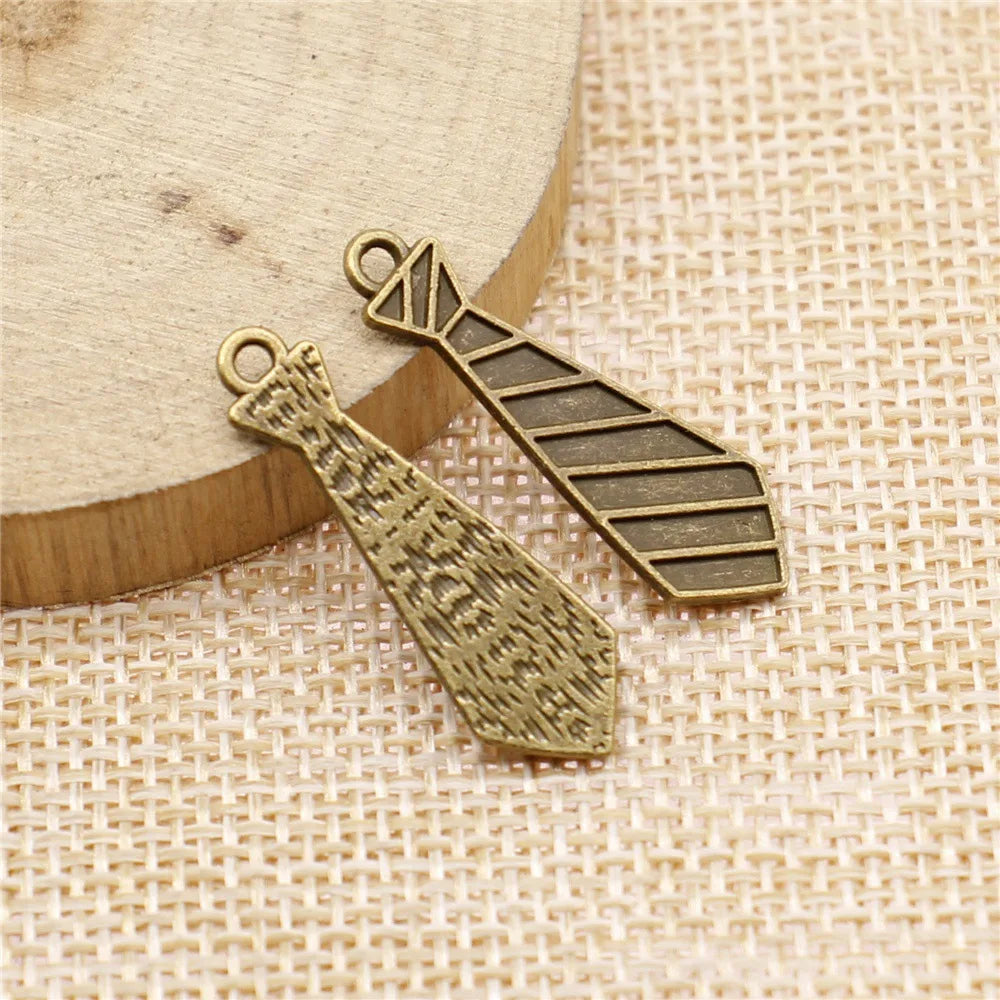 30x9mm 1g Multicolor Zinc Alloy Necktie Charm Pendant for DIY Necklace Bracelet Jewelry Making