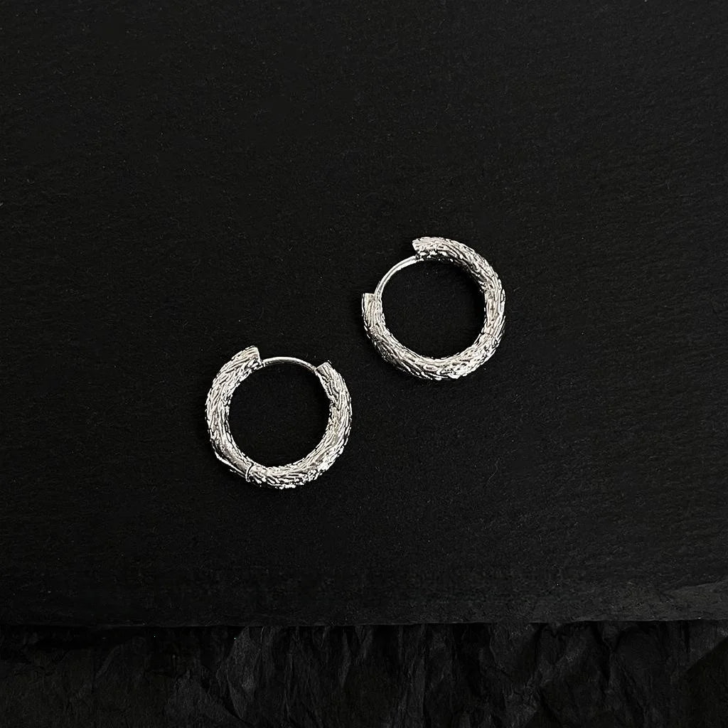 Casual Copper Round Geometric Stud Earrings Minimalist Commuter Versatile Jewelry