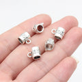 10x7.9x7mm 0.93g Antique Silver Zinc Alloy Three-Hole Bail Connector Charm for DIY Pendant Jewelry Making