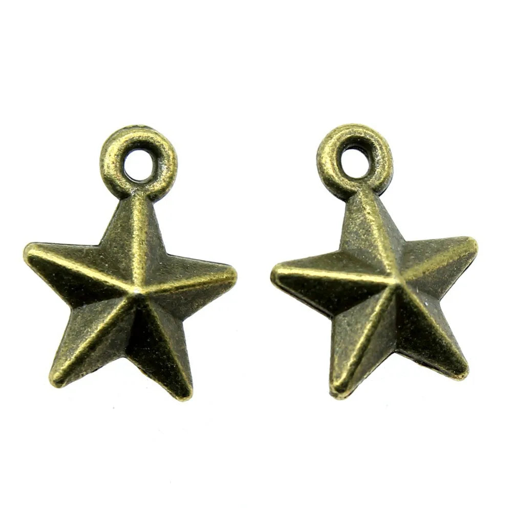 14x11mm 1g Multicolor Zinc Alloy Star Charm Pendant for DIY Necklace Bracelet Jewelry Making