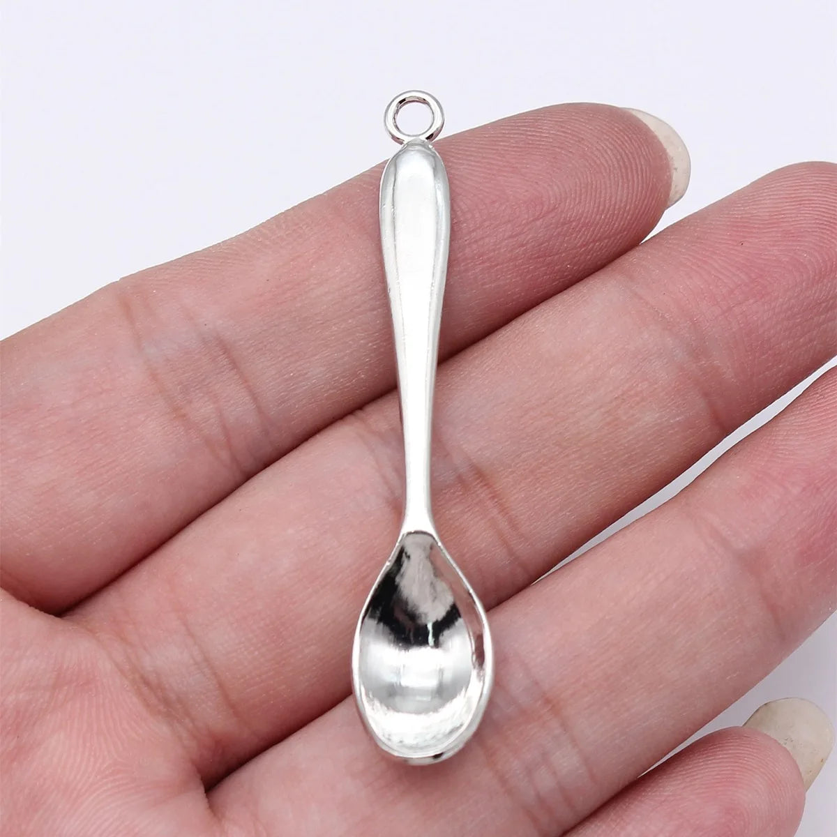 54x11mm 3g Multicolor Zinc Alloy Spoon Charm Pendant for Kitchen Theme DIY Jewelry Making