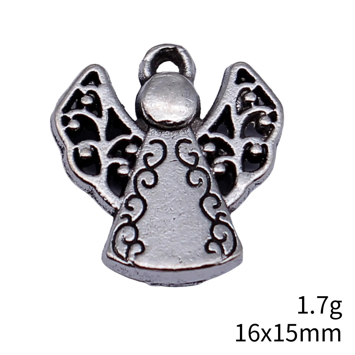 16x15mm 1.7g Multicolor Zinc Alloy Angel Charm Pendant for DIY Bracelet Necklace Jewelry Making