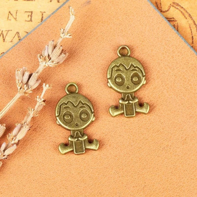 23x13MM Antique Silver Zinc Alloy Charm Pendant for DIY Necklace Bracelet Jewelry Making