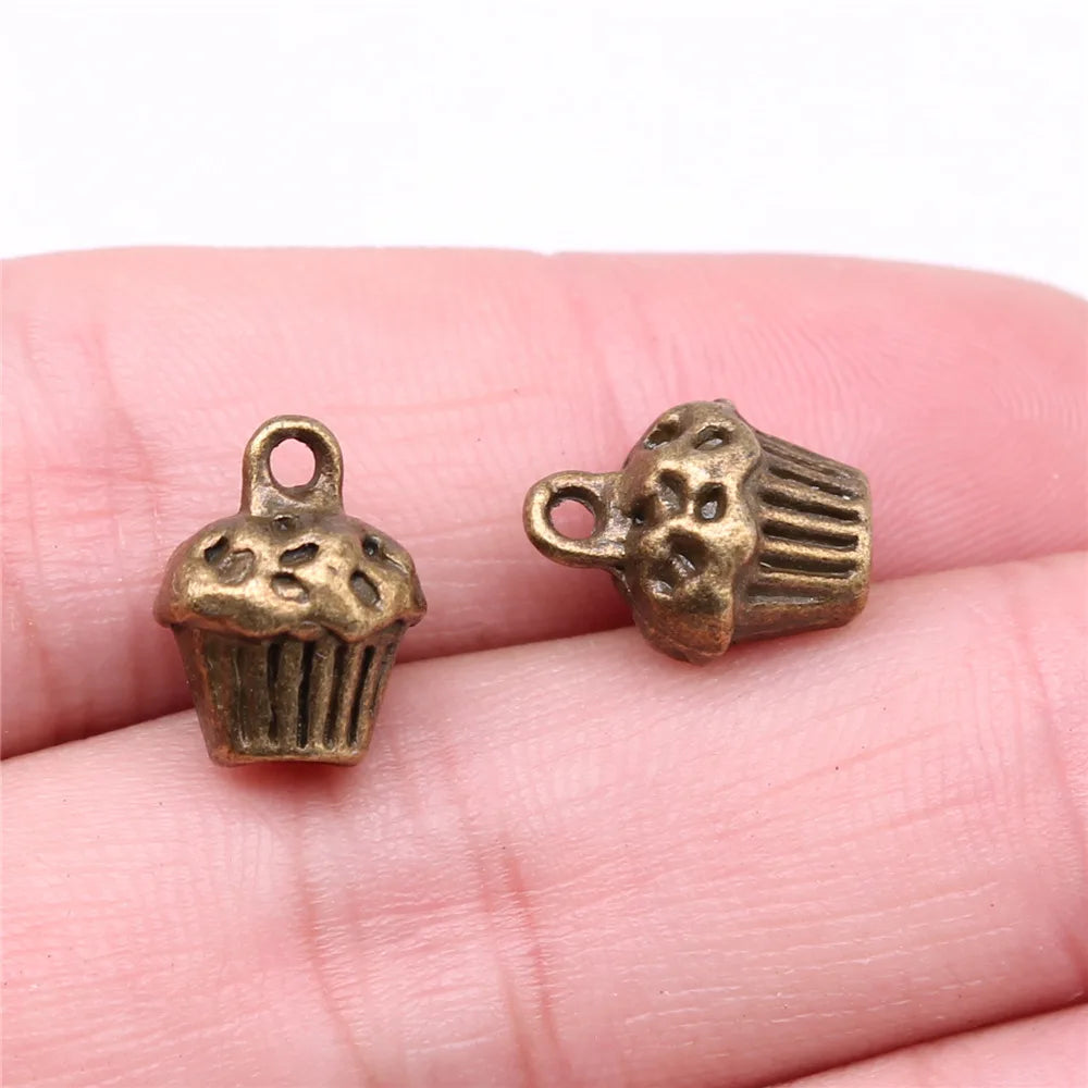 13x10x8mm 2.4g Multicolor Zinc Alloy 3D Cake Charm Pendant for Bracelet Necklace DIY Jewelry Making
