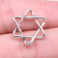 20x18mm 0.9g Multicolor Zinc Alloy Six Pointed Star Charm Pendant for DIY Necklace Bracelet Making