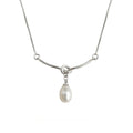 Gold Plated Copper Freshwater Pearl Rope Knot Choker Necklace for Women Elegant Minimalist Style