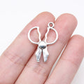 27x20mm 1.4g Antique Silver Zinc Alloy Scissors Charm Pendant for Necklace Bracelet DIY Jewelry Making