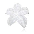 Elegant White Enamel Flower Brooch With Rhinestone Dew, Women's Lapel Pin Corsage Suit Accessory Gift