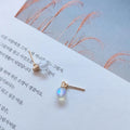 Creative Mini Light Bulb Glass Crystal Stud Earrings For Women Sweet Style Geometric Jewelry