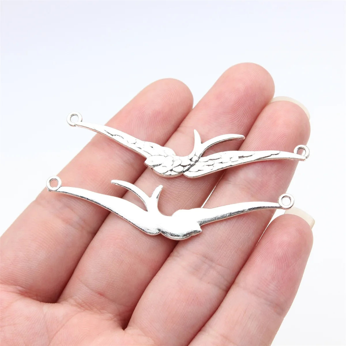 60x13mm 2.2g Antique Silver Zinc Alloy Swallow Charm Pendant for DIY Necklace Earring Jewelry Making