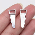 23x7mm 0.9g Multicolor Zinc Alloy Saw Charm Pendant for DIY Jewelry Making