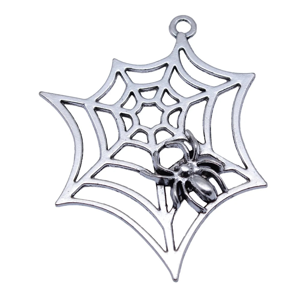 53x45mm 4.5g Multicolor Zinc Alloy Spider Web Charm Pendant for Halloween DIY Jewelry Making