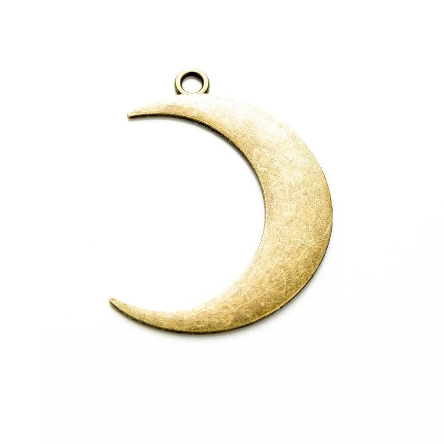 43x32MM Zinc Alloy Moon Double Sided Charm Pendant for DIY Necklace Bracelet Jewelry Making