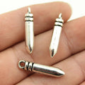 23x4mm 2g Multicolor Zinc Alloy Bullet Charm Pendant for DIY Necklace Bracelet Jewelry Making