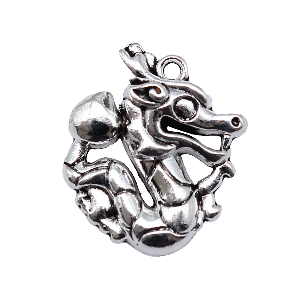 21x18x7mm 4.3g Antique Silver Zinc Alloy Flying Dragon Charm Pendant for DIY Necklace Bracelet Jewelry