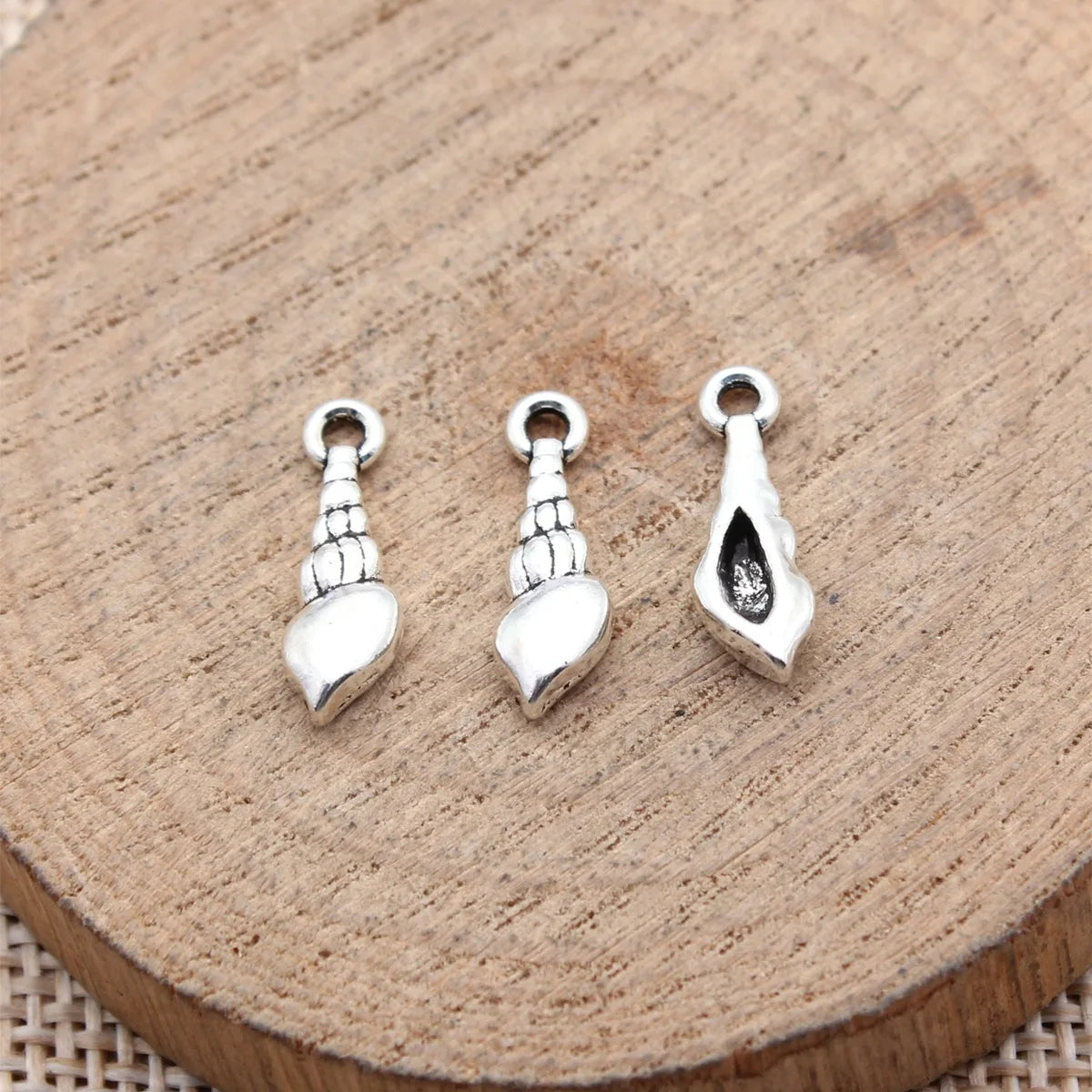 16x5.2mm 0.55g Multicolor Zinc Alloy Conch Shell Charm Pendant for Earring Necklace Bracelet DIY
