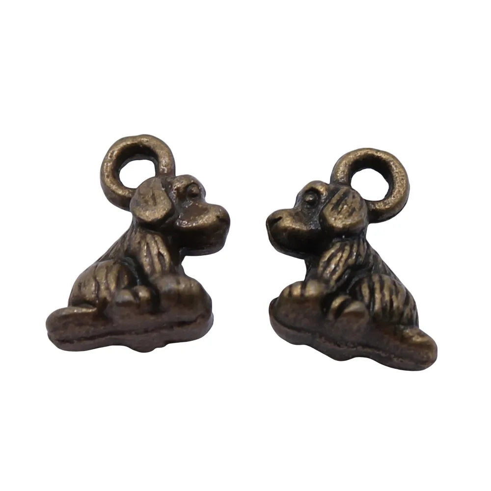 10x7mm 0.9g Multicolor Zinc Alloy Small Dog Charm Pendant for DIY Necklace Bracelet Jewelry