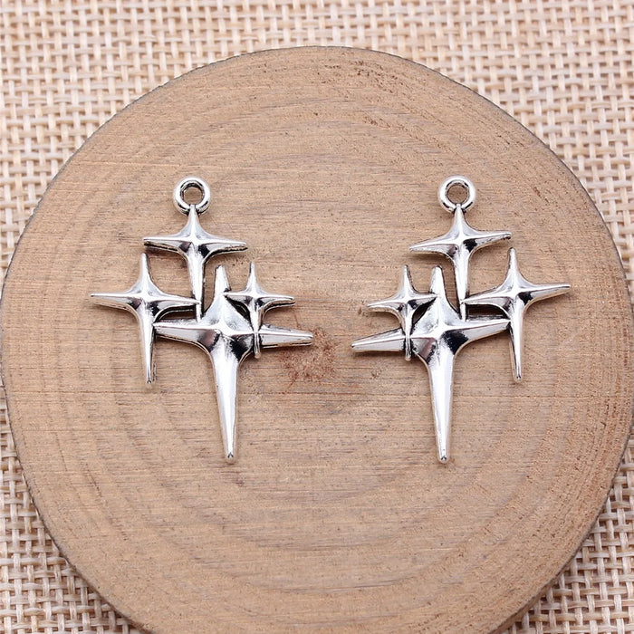 29x23mm 2g Multicolor Zinc Alloy Shining Star Charm Pendant for DIY Necklace Bracelet Jewelry Making