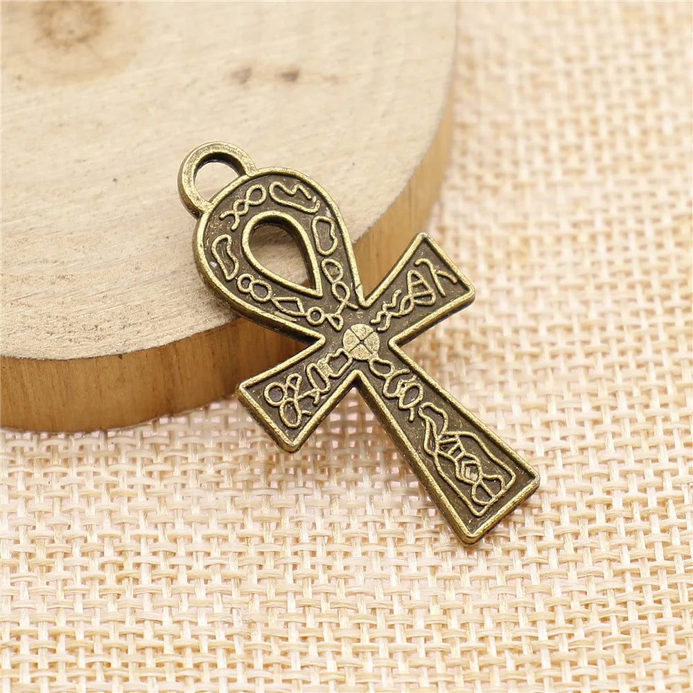 38x21mm 3.5g Multi-Color Zinc Alloy Cross Charm Pendant for DIY Necklace Bracelet Jewelry Making