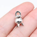 14x7mm 1.6g Antique Silver Zinc Alloy Incense Burner Charm Pendant for DIY Necklace Bracelet Making