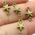 15x7mm 0.5g Multicolor Zinc Alloy Star Connector Charm for DIY Necklace Bracelet Earring Making