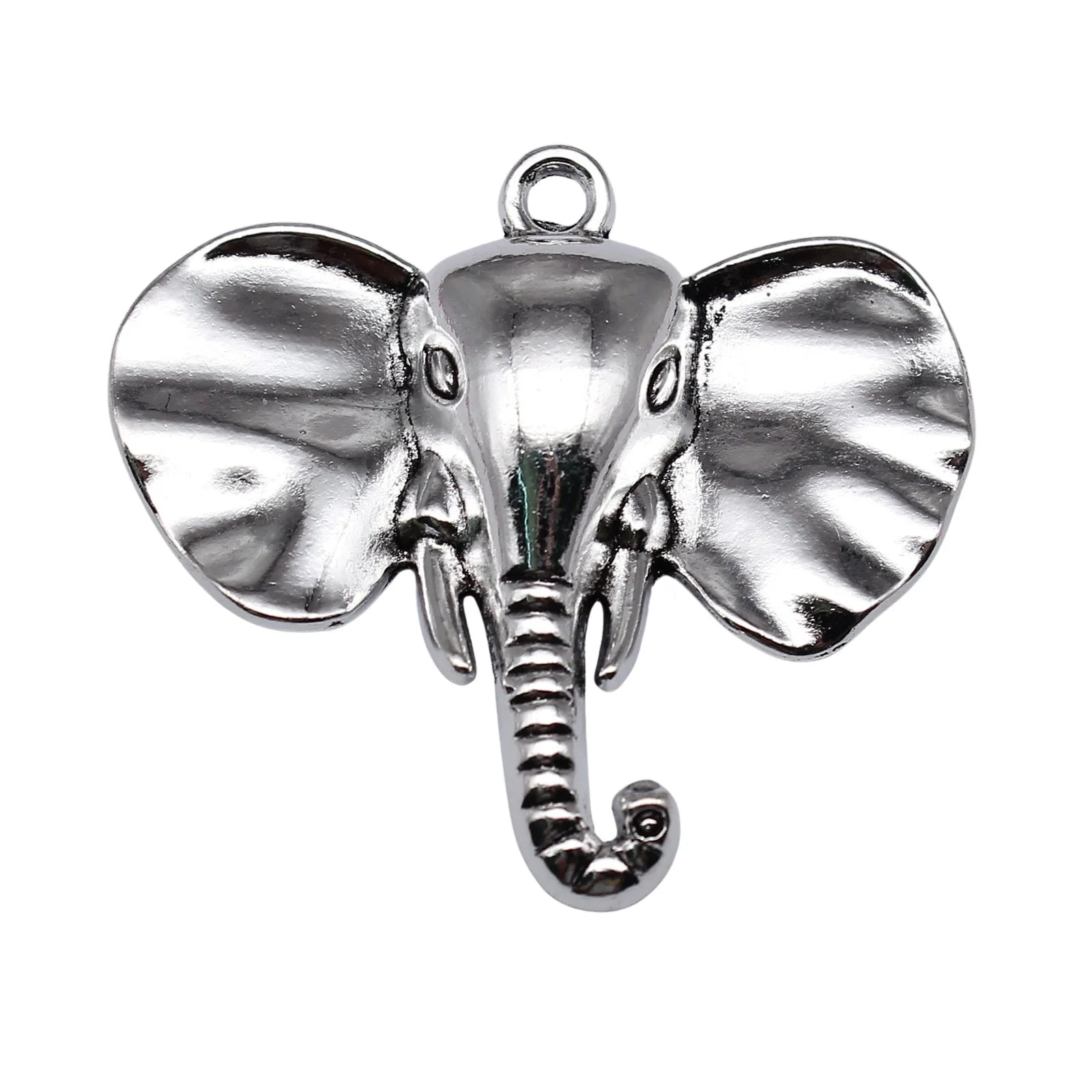 40x44mm 8g Multicolor Zinc Alloy Elephant Charm Pendant for Animal Theme DIY Jewelry Making